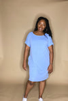 In & Out Dress Spring Blue